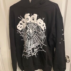 Black Graphic Crewneck Sweater